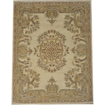 Afghan Hand-knotted Vegetable Dye Aubusson Wool Rug (7'10 x 10'2)