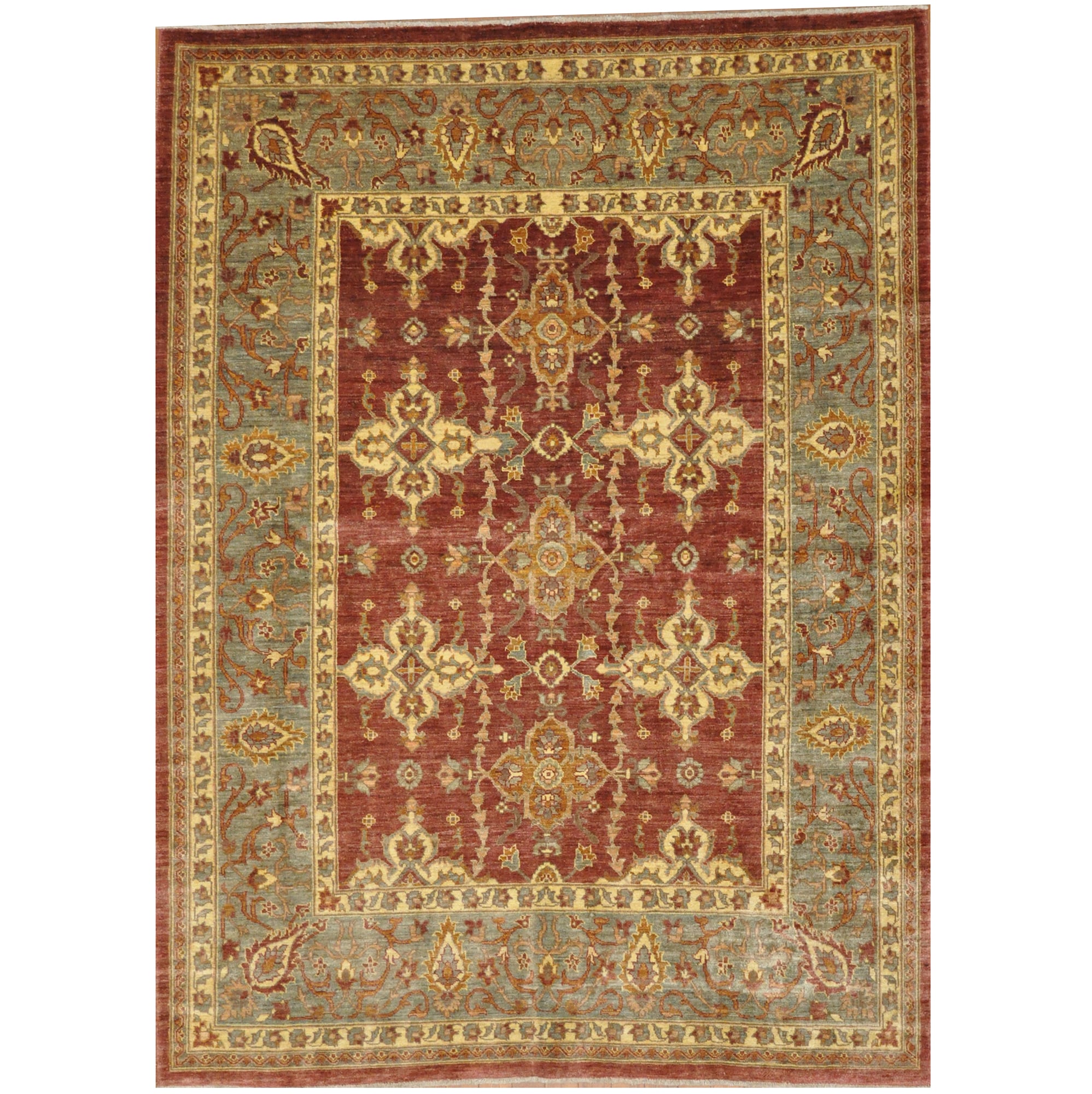 Afghan Hand-knotted Oushak Wool Rug (6' x 8')