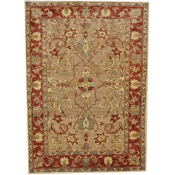 Afghan Hand-knotted Vegetable Dye Oushak Wool Rug (5'10 x 8'3)