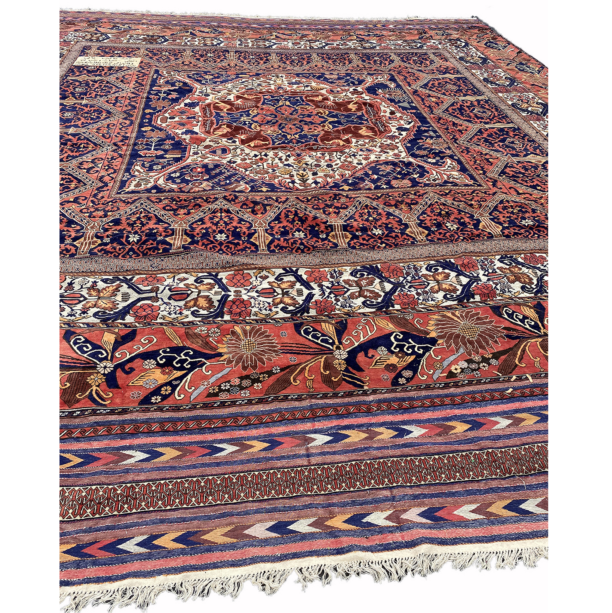 Afghan Hand-woven Soumak Wool Kilim (19' x 22'4)
