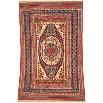Afghan Hand-woven Soumak Wool Kilim (5'11 x 9'5)