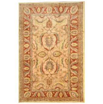 Afghan Hand-knotted Vegetable Dye Oushak Wool Rug (7'2 x 10'9)