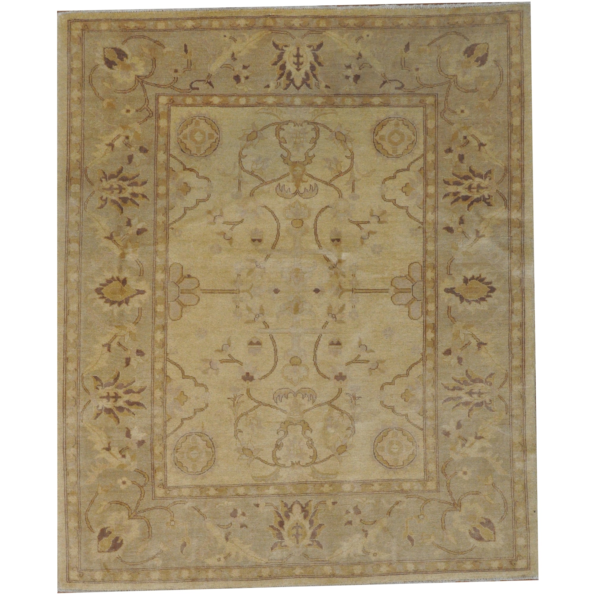 Afghan Hand-knotted Vegetable Dye Oushak Wool Rug (6' x 7'3)