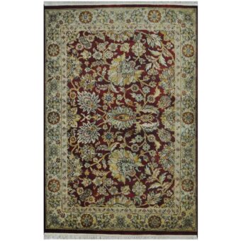 Indo Hand-knotted Mahal Wool Rug (4' x 6')