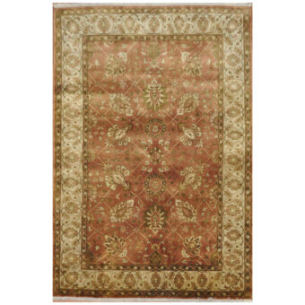 Indo Hand-knotted Tabriz Wool Rug (4'9 x 6'10)