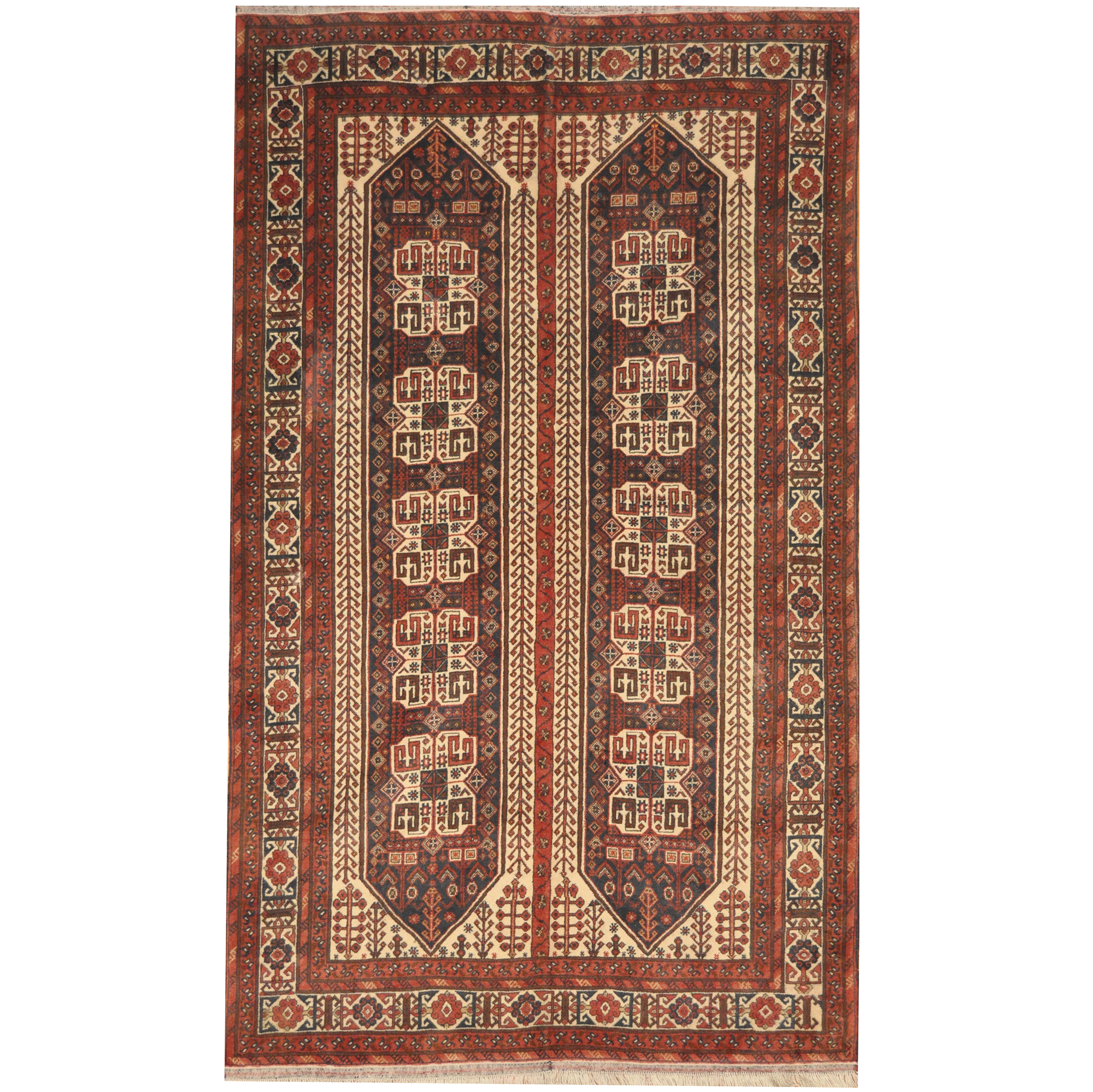 Afghan Hand-knotted Turkoman Wool Rug (5' x 8'4)