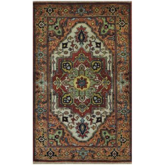 Indo Hand-knotted Serapi Wool Rug (3'1 x 5')