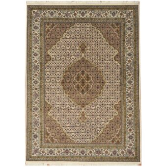 Indo Hand-knotted Tabriz Wool Rug (5'8 x 8')