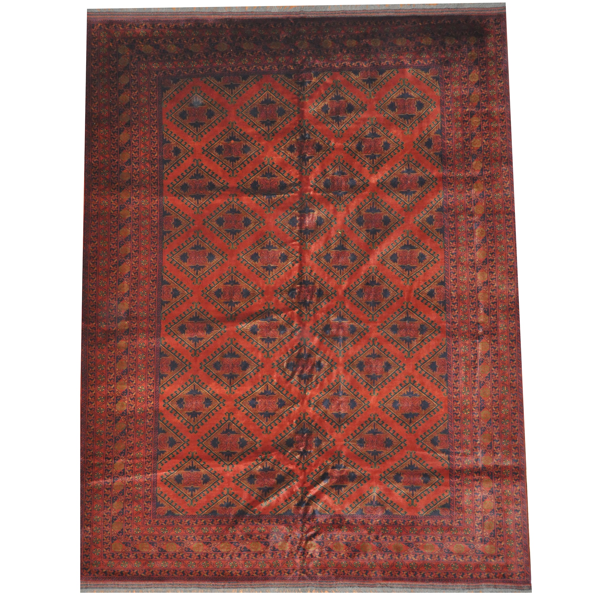 Afghan Hand-knotted Khal Mohammadi Wool Rug (9'11 x 13')