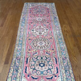 Persian Hand-knotted Antique 1930's Heriz Wool Runner (3'6 x 10'10)