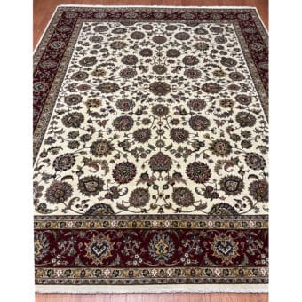 HERAT ORIENTAL Hand-knotted Indo Isfahan Wool Rug (8' x 10'2)