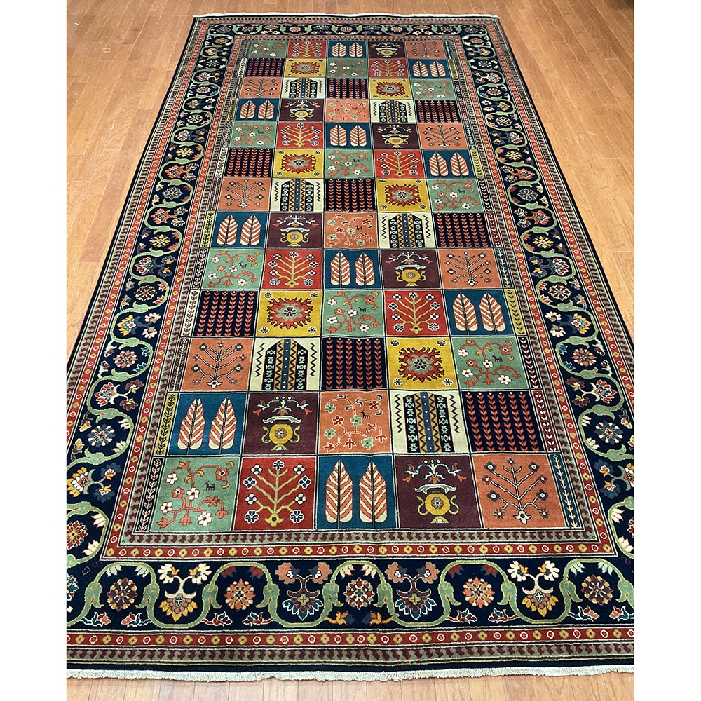 HERAT ORIENTAL Hand-knotted Indo Bakhtiari Wide Wool Runner (6' x 12')