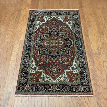 HERAT ORIENTAL Hand-knotted Indo Serapi Wool Rug (3' x 5'1)