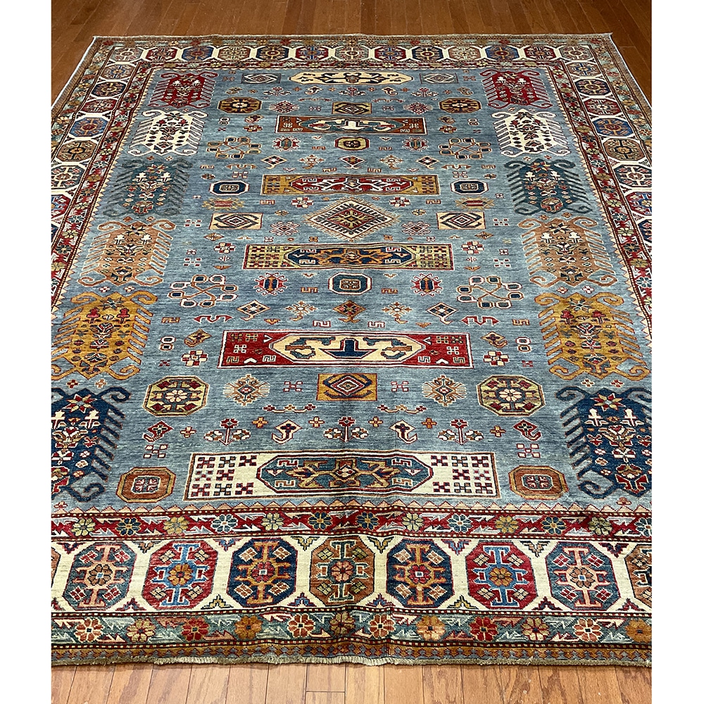 Afghan Hand-knotted Super Kazak Wool Rug (8'2 x 9'7)