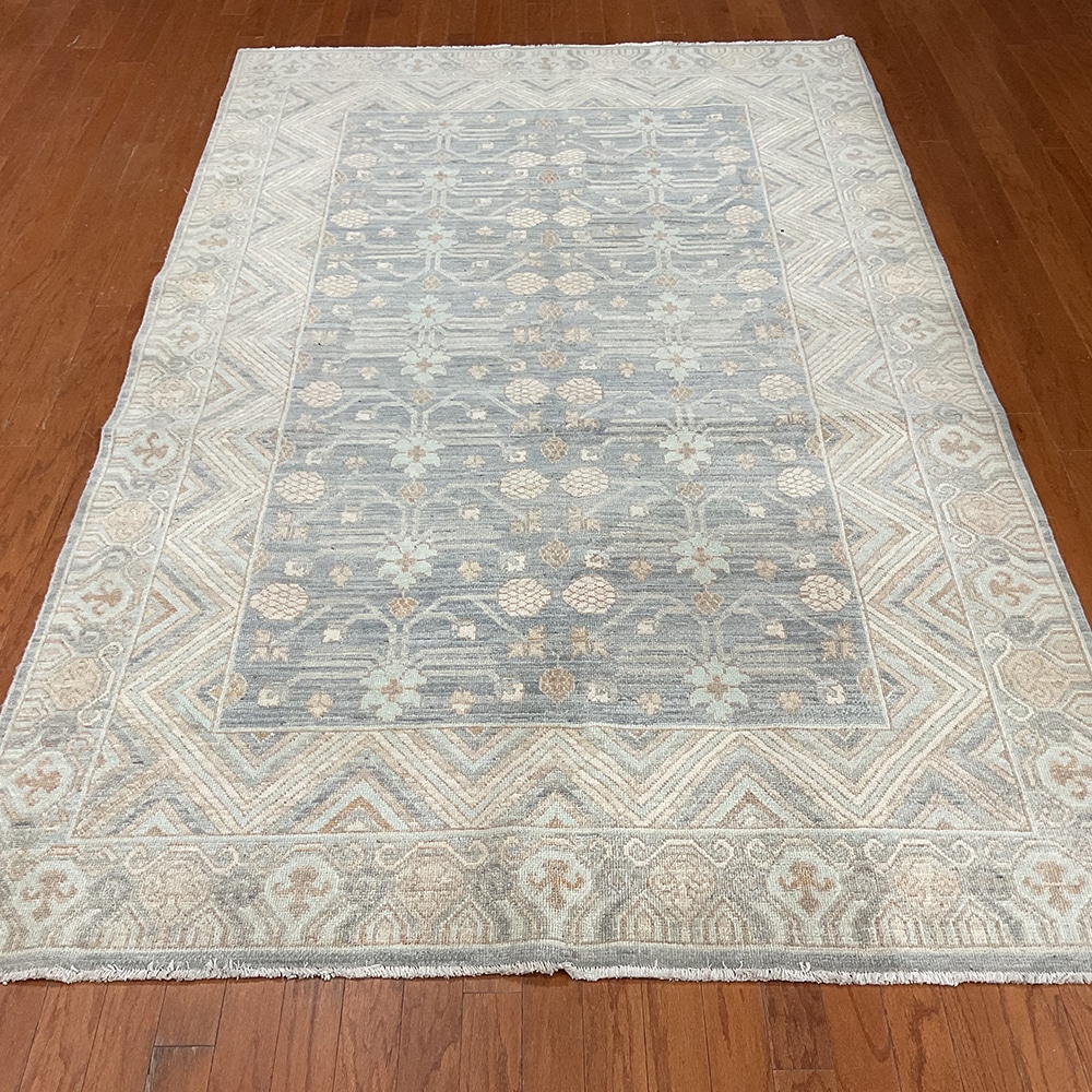 Afghan Hand-knotted Vegetable Dye Khotan Wool Rug (5'9 x 9')