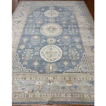 Afghan Hand-knotted Vegetable Dye Oushak Wool Rug (12'7 x 17'10)