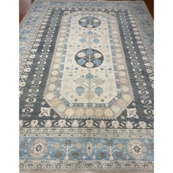 Afghan Hand-knotted Vegetable Dye Khotan Wool Rug (13'1 x 18')