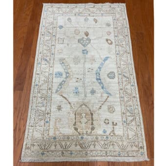 Afghan Hand-knotted Vegetable Dye Oushak Wool Rug (2'11 x 5')