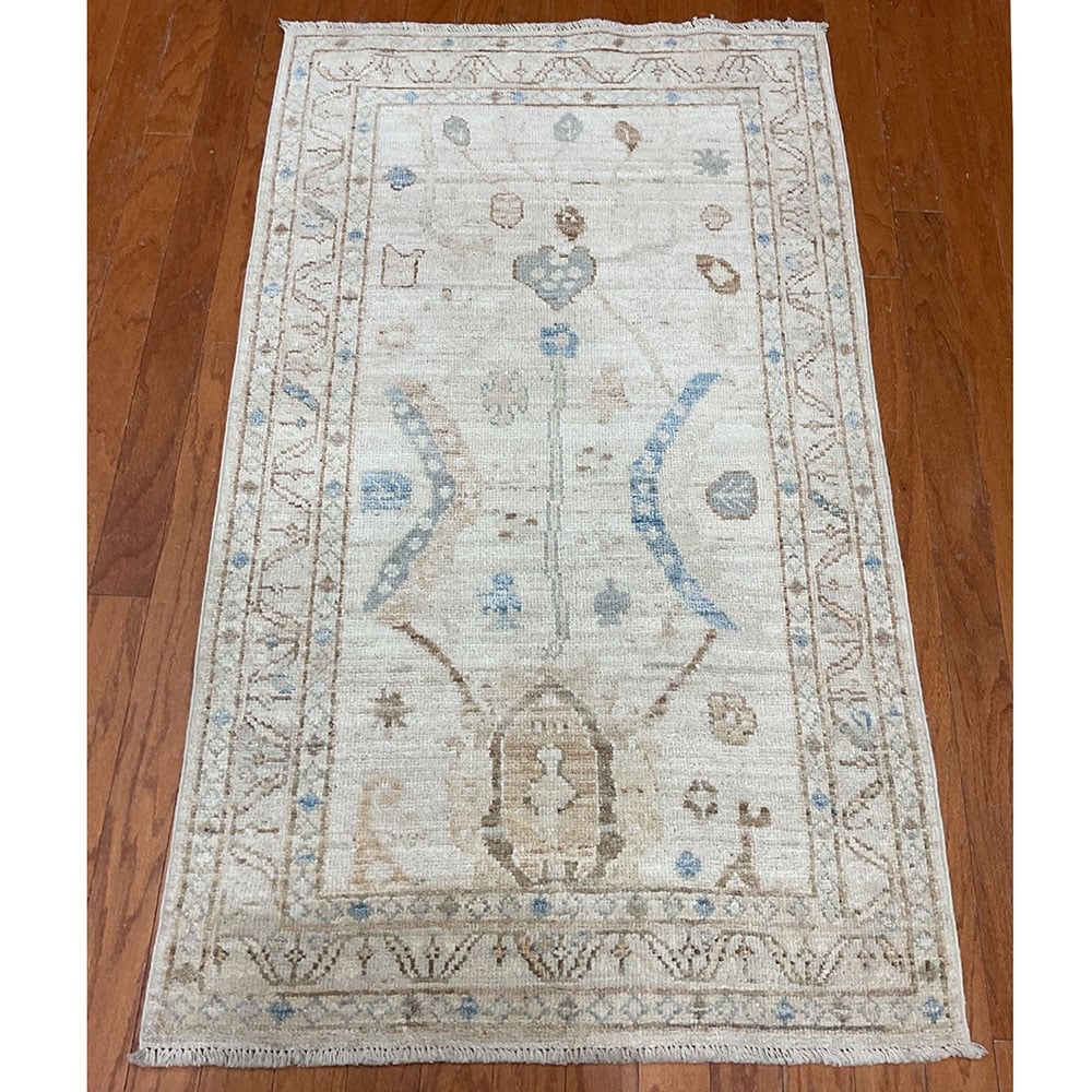 Afghan Hand-knotted Vegetable Dye Oushak Wool Rug (2'11 x 5')
