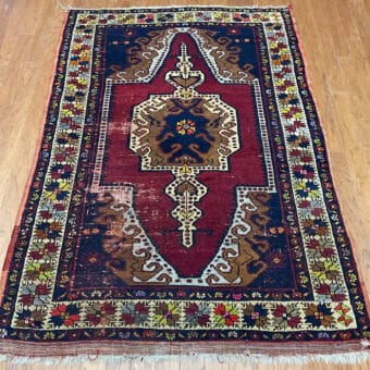 1920's Antique Turkish Hand-knotted Wool Rug (4' x 6')