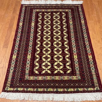 HERAT ORIENTAL Handmade Turkoman Wool Rug (4' x 5'7)