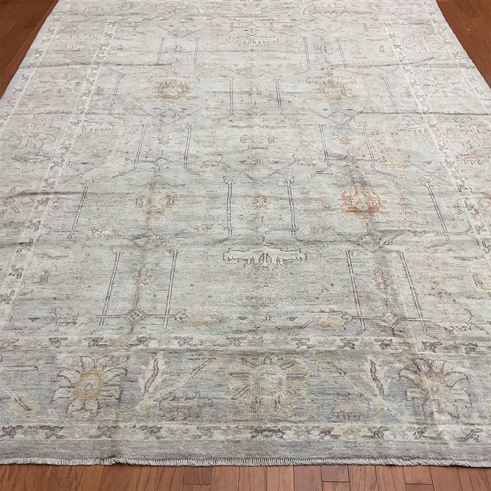 Afghan Hand-knotted Vegetable Dye Oushak Wool Rug (8'10 x 11'9)