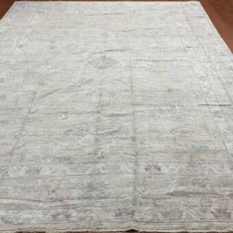 Afghan Hand-knotted Vegetable Dye Oushak Wool Rug (10'2 x 13'3)